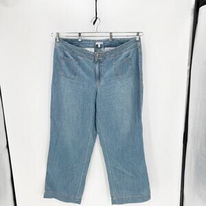 Vintage Fashion Bug chambray lightweight pants size 20 coastal summer minimalist